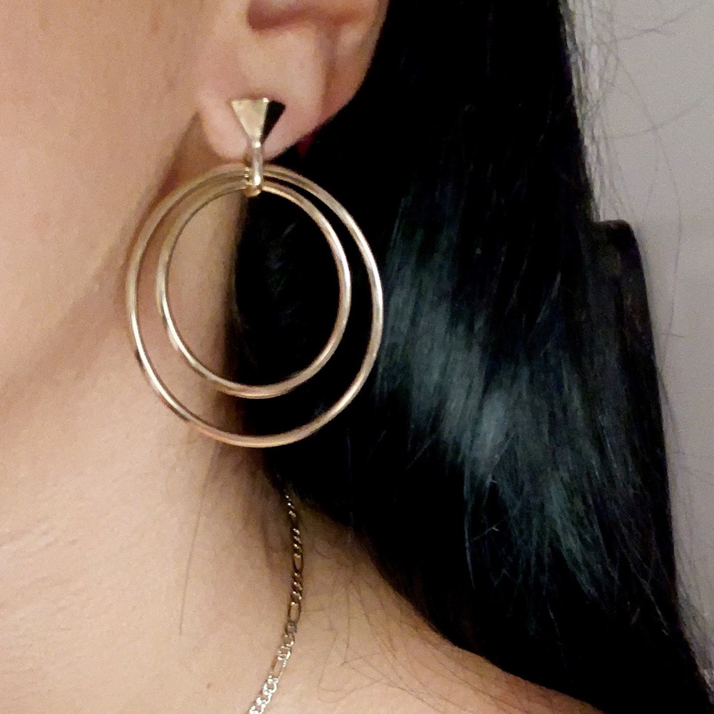 Gold Double Hoop Earrings